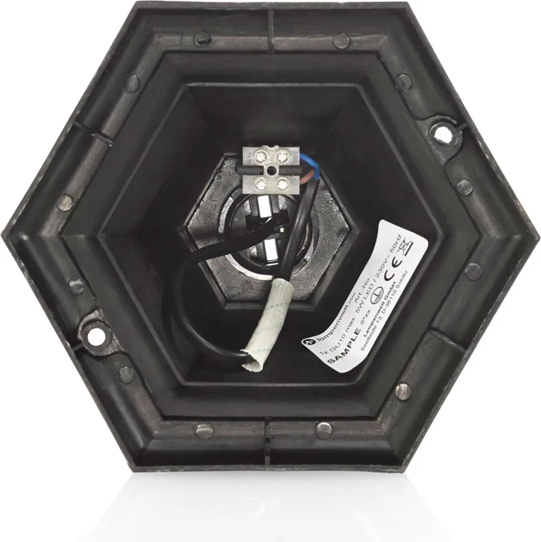 Lindby Sokkellamp E27 - 1 Lichtpunt - Ø17cm - Zwart
