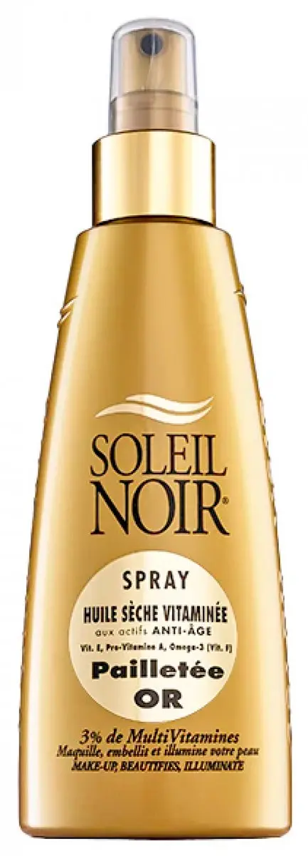 Soleil Noir Gouden Glitter Vitamine Droge Olie Spray 150ml