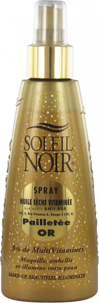 Soleil Noir Gouden Glitter Vitamine Droge Olie Spray 150ml