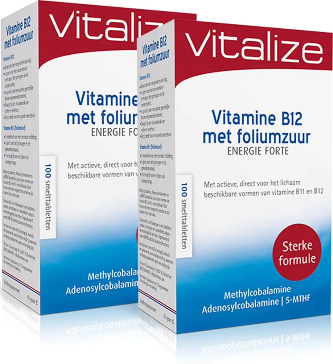 Vitalize Vitamine B12 Foliumzuur Energie Forte 100 Smelttabletten