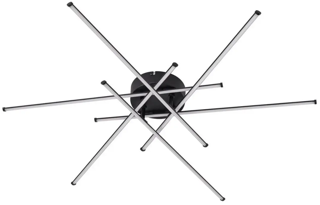 Lindby LED Plafondlamp 80cm - 34W - Zwart/Wit