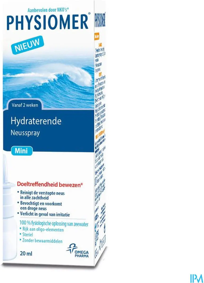 Physiomer Mini Neusspray Isotonisch 20ml - 20 Stuks