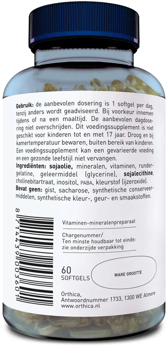 Orthica Multi Soft Multivitaminen 60 Softgels