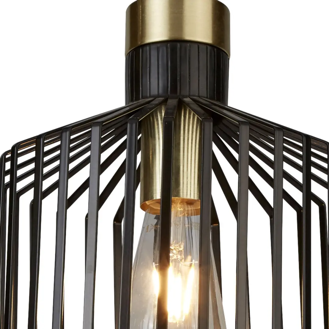 Searchlight Hanglamp Bird Cage Ø22cm - Goud/Zwart