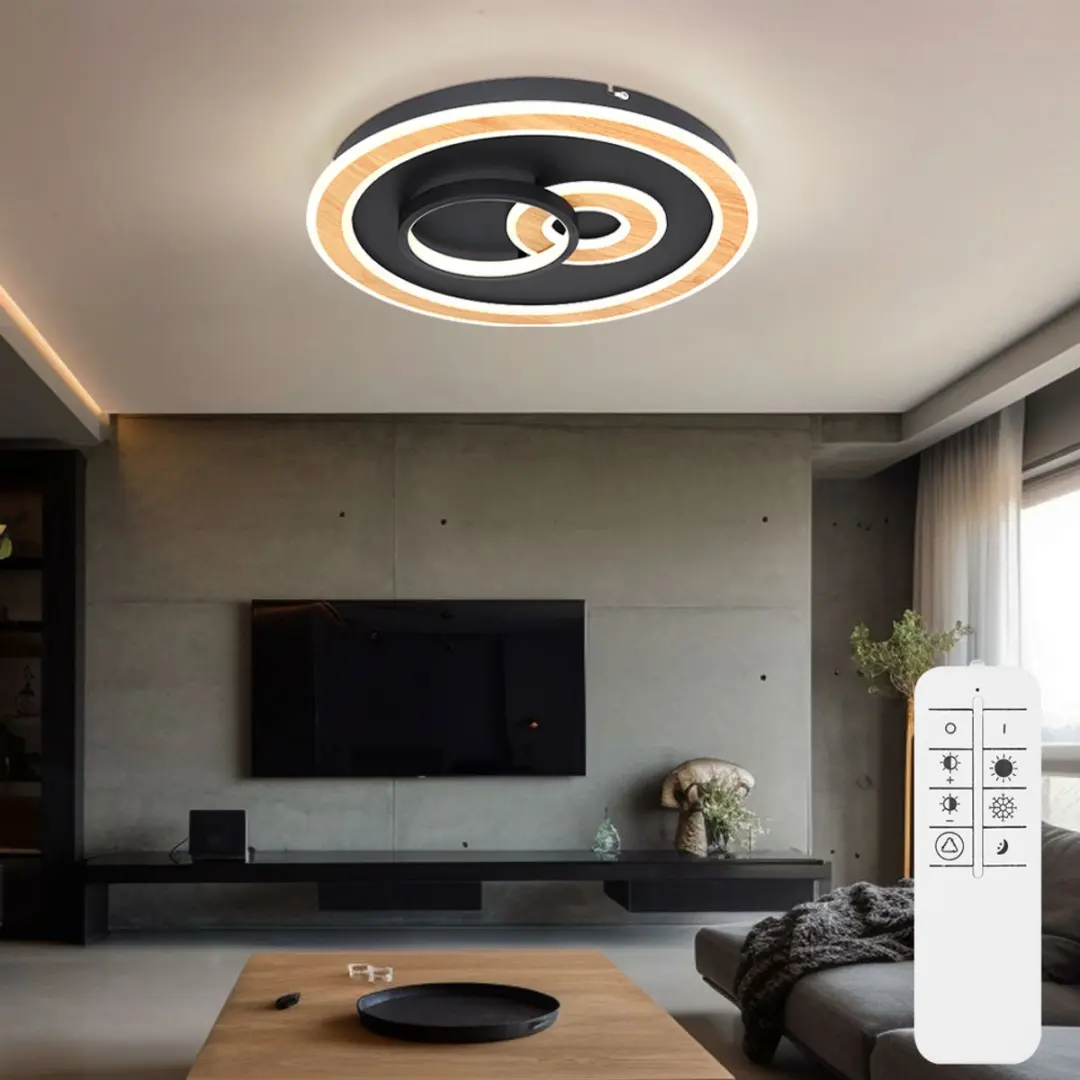 Globo Plafondlamp Smart LED 50W 2200lm - Zwart - afbeelding 6 van 6