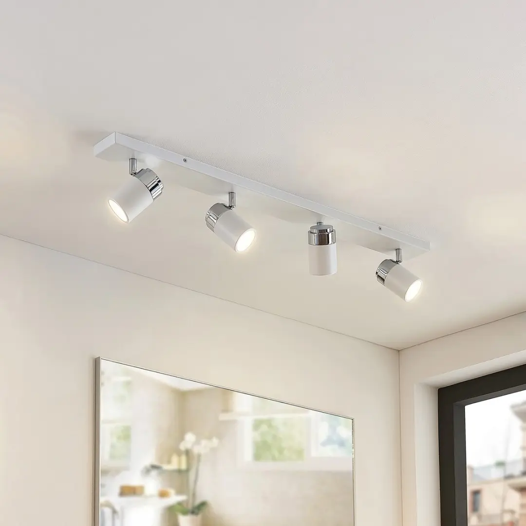 Lindby 4-lichts Buitenspot Metaal Glas