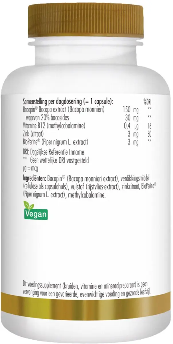 Golden Naturals Bacopa Brain Support 60 Vegan Capsules