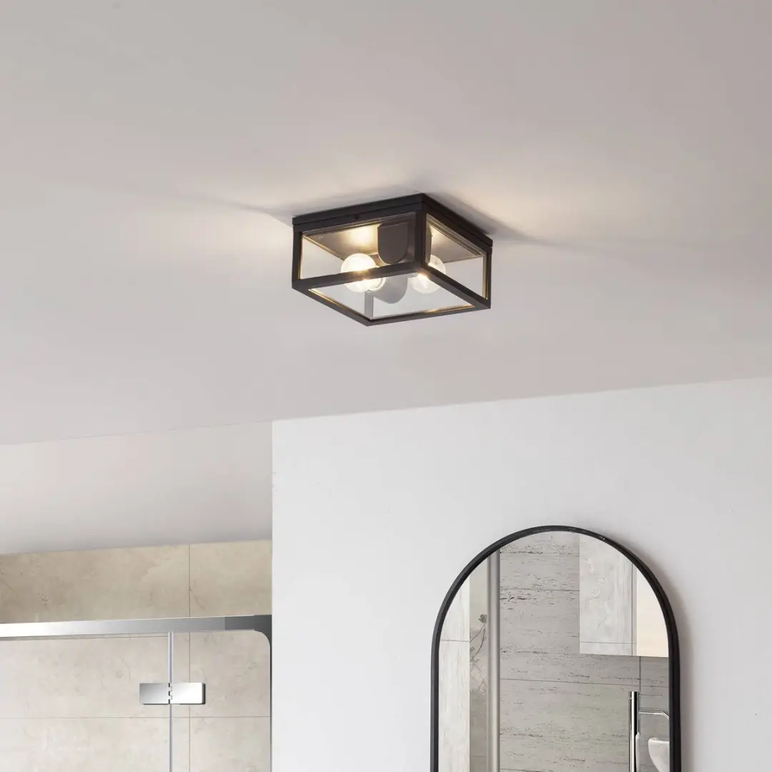 Lindby Plafondlamp 2 Lichtpunten - Zandzwart
