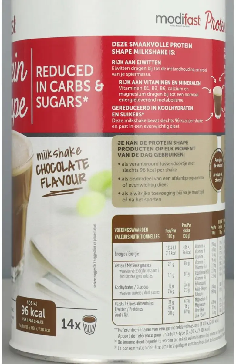 Modifast Protein Shape Milkshake Chocolade 2,5kg