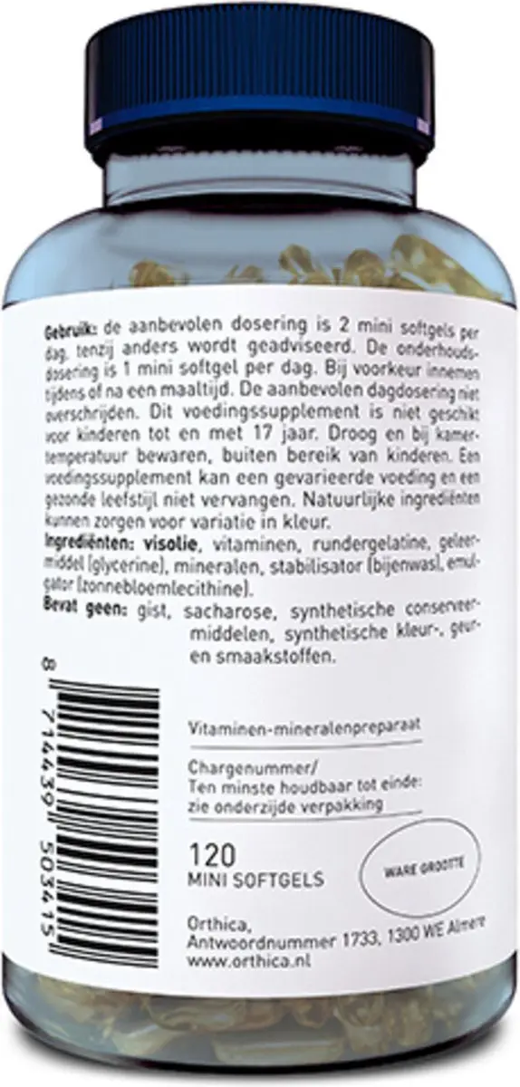 Orthica Multi Energie Multivitamine 120 Softgels