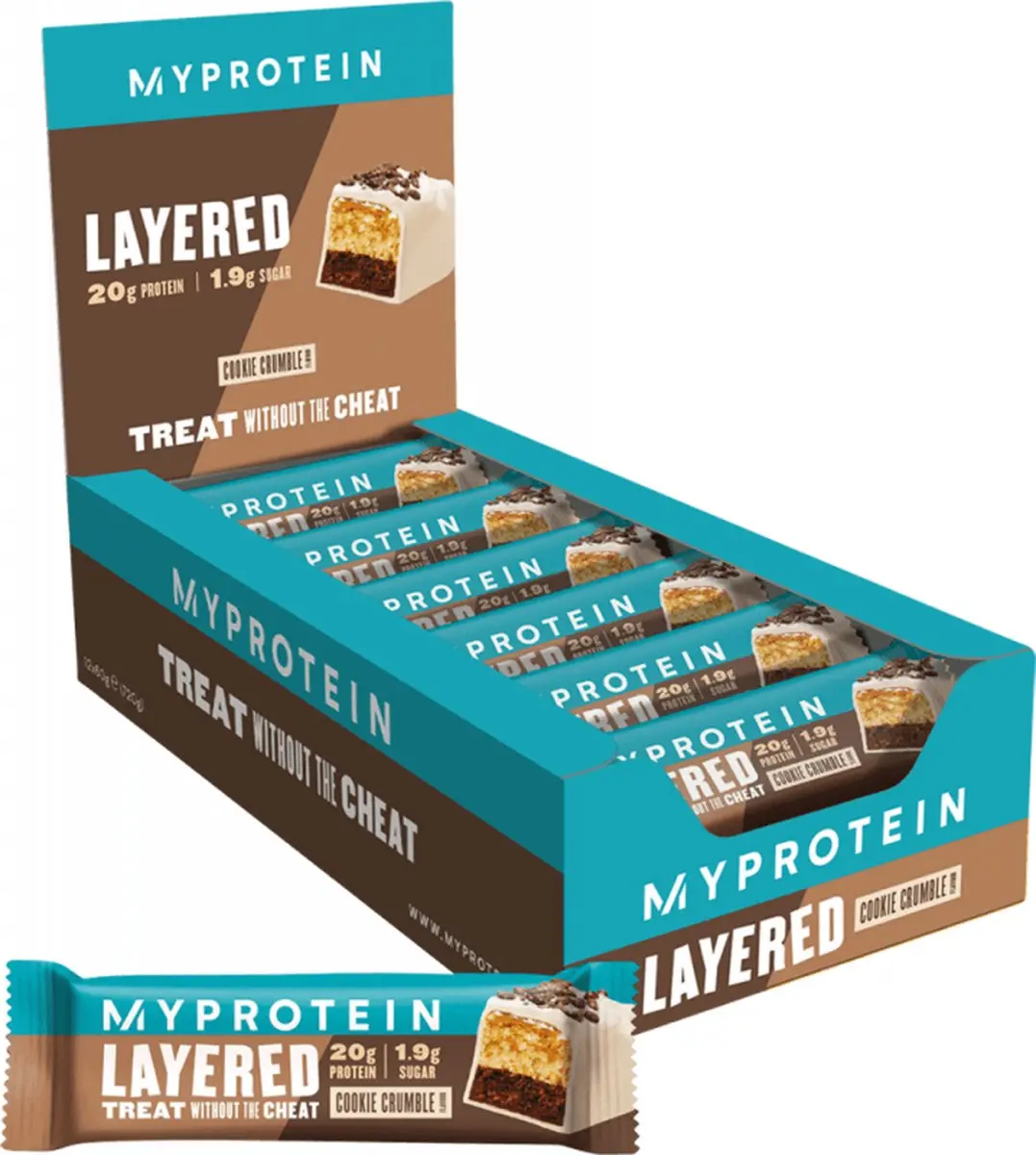 Myprotein Layered Bars Cookie Crumble - 12x60g