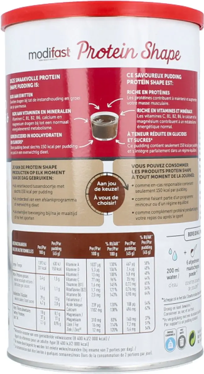 Modifast Protein Shape Pudding Chocolade 405g