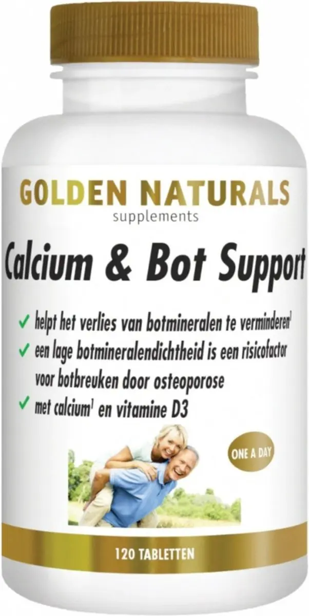Golden Naturals Calcium & Bot Support 120 tabletten
