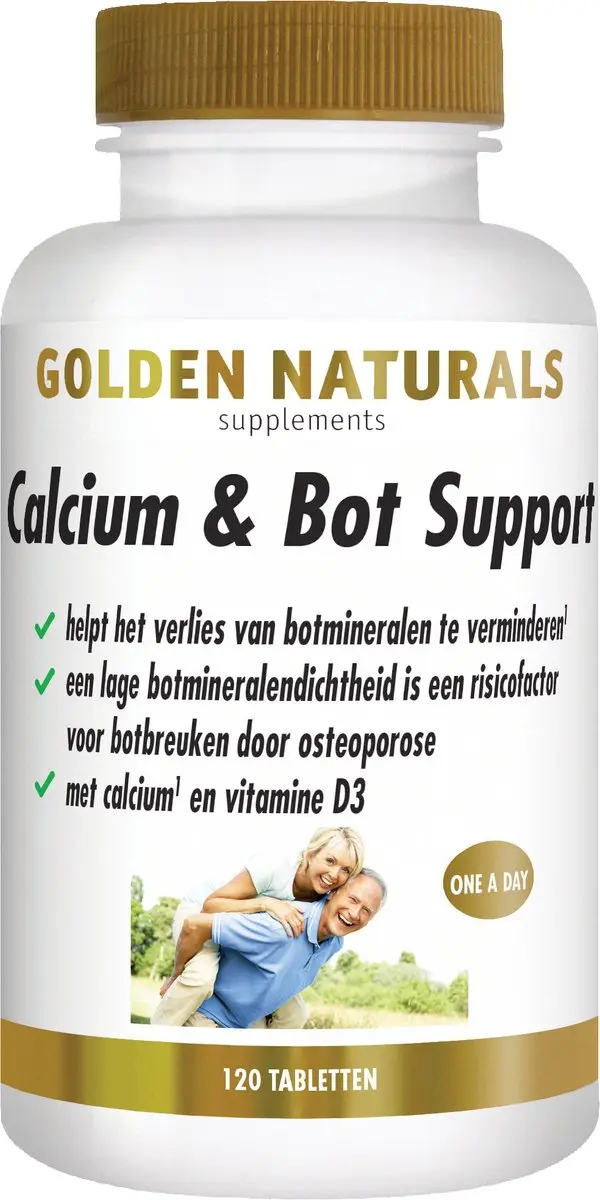 Golden Naturals Calcium & Bot Support 120 tabletten