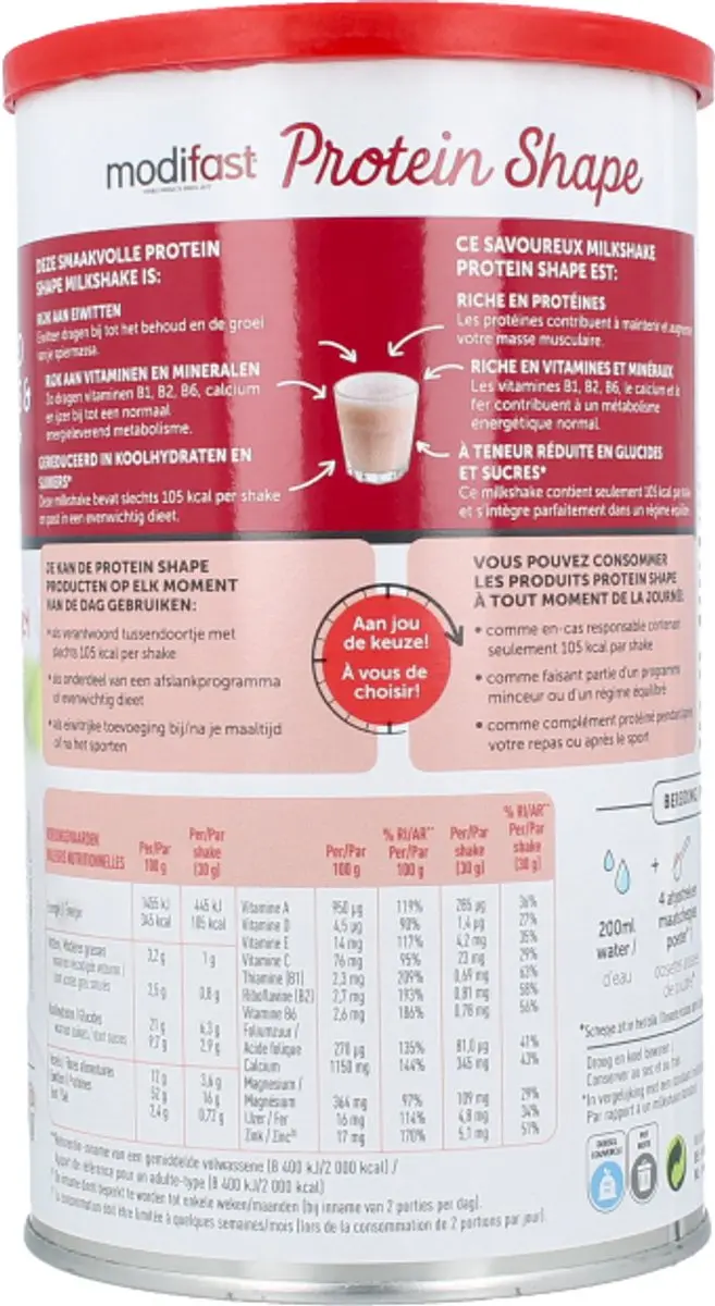 Modifast Protein Shape Milkshake Aardbei 420g
