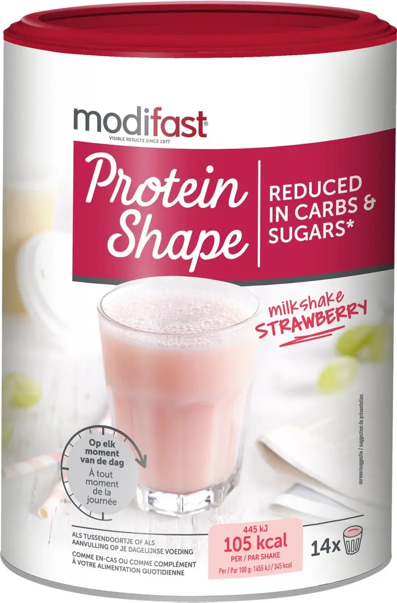 Modifast Protein Shape Milkshake Aardbei 420g