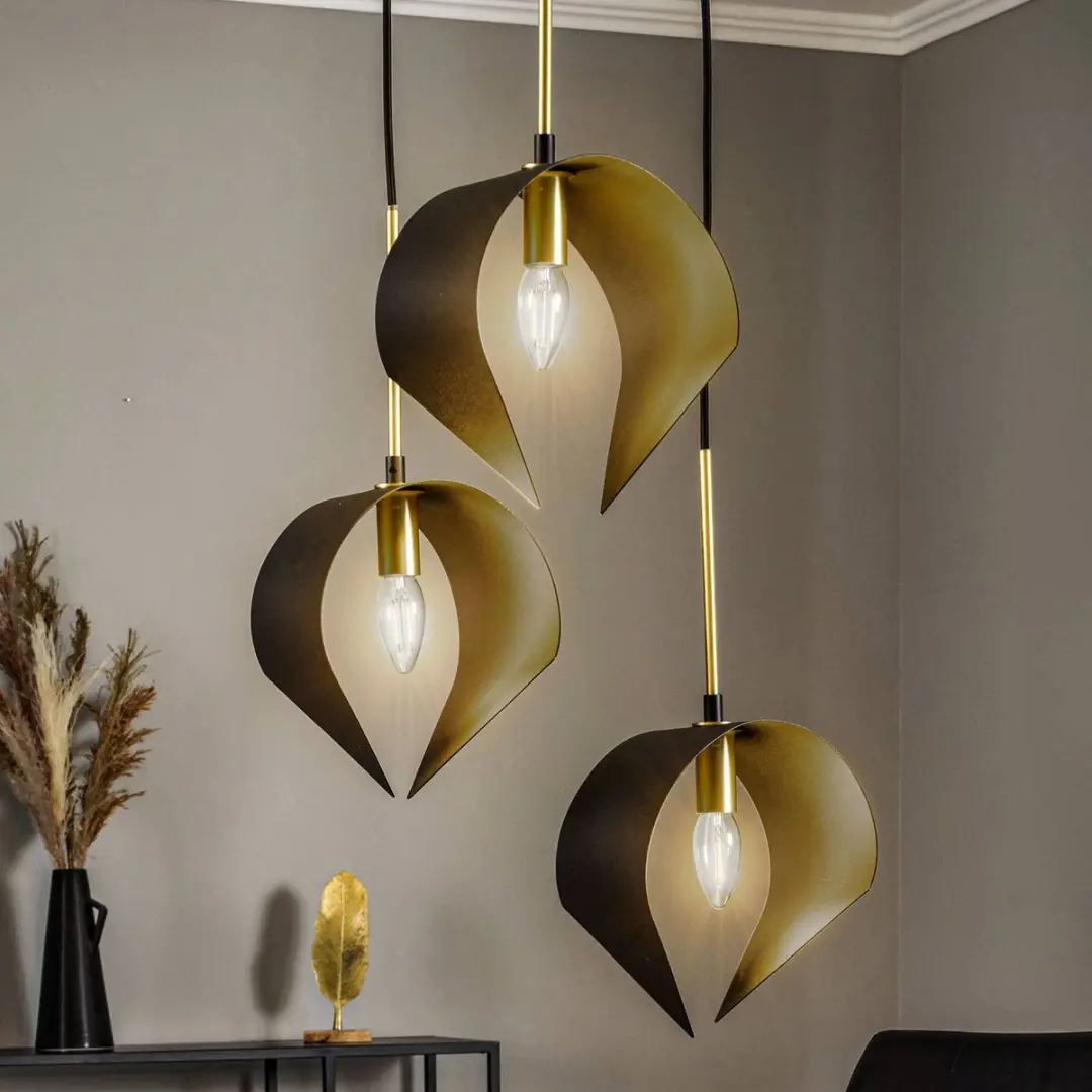 Lucande Hanglamp 3-Lichts Staal E14