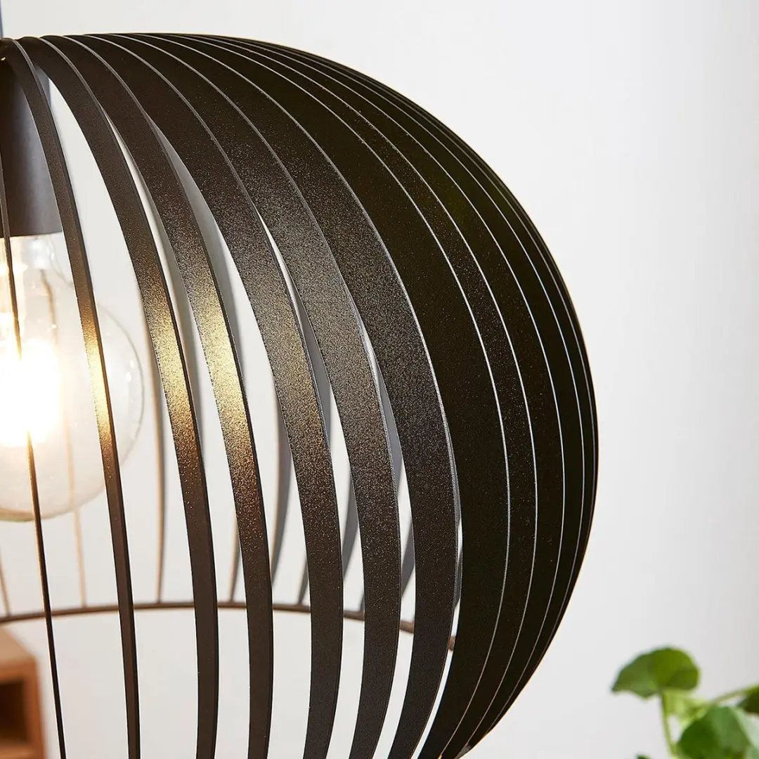 Lindby Hanglamp Metaal 1 Lichtpunt E27 - 29cm - Zwart
