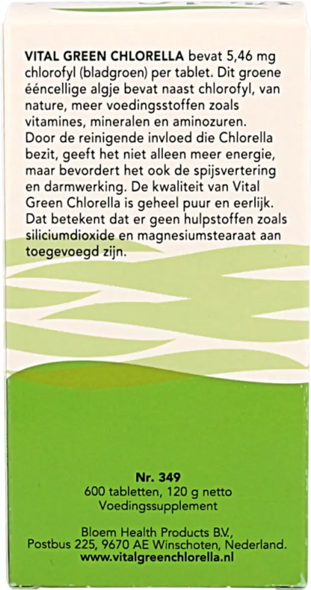 Bloem Vital Green Chlorella 600mg - 600 Tabletten