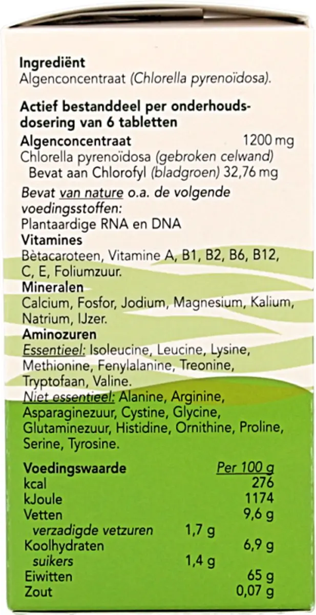 Bloem Vital Green Chlorella 600mg - 600 Tabletten