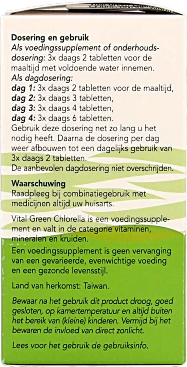 Bloem Vital Green Chlorella 600mg - 600 Tabletten