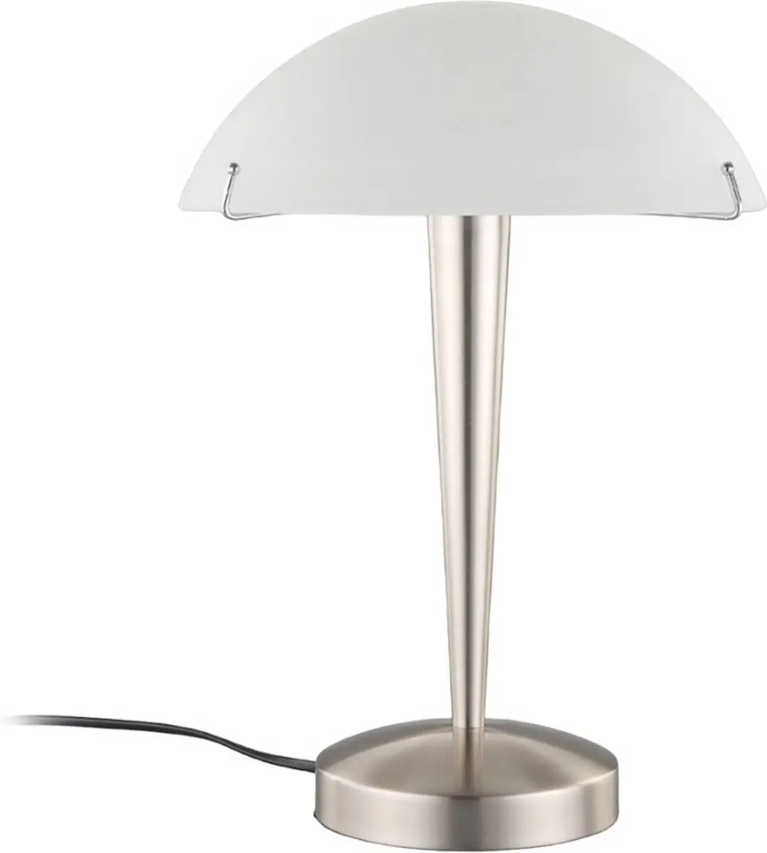 Lindby Tafellamp 1 Licht 40W - Wit Albast/Gesatineerd Nikkel