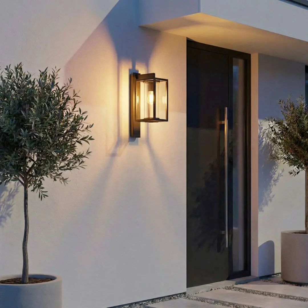 Lucande Wandlamp Buiten Aluminium Glas 1 Lichtpunt E27 - Antraciet