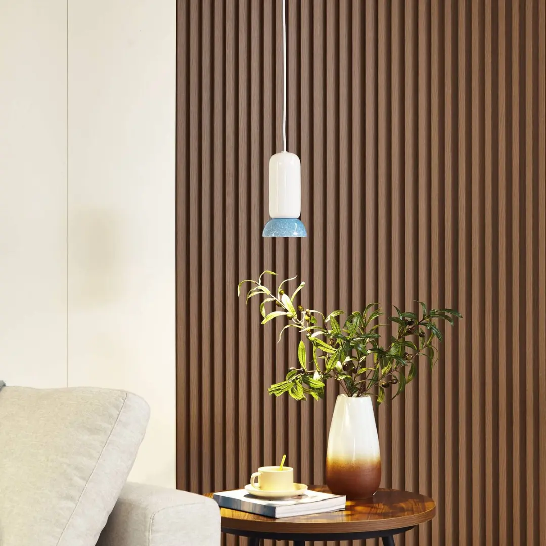 Lindby Hanglamp Keramiek GU10 10W - Wit/Blauw