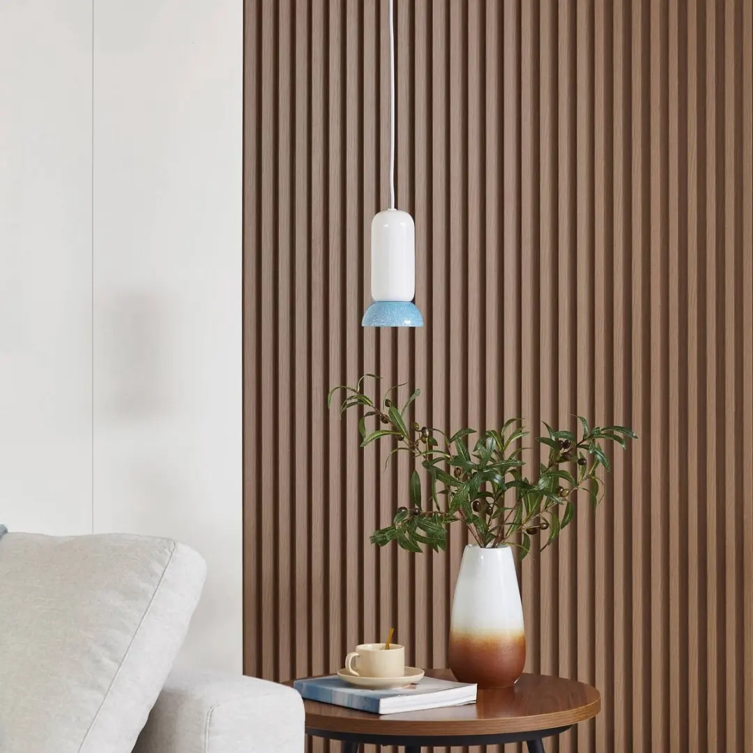 Lindby Hanglamp Keramiek GU10 10W - Wit/Blauw