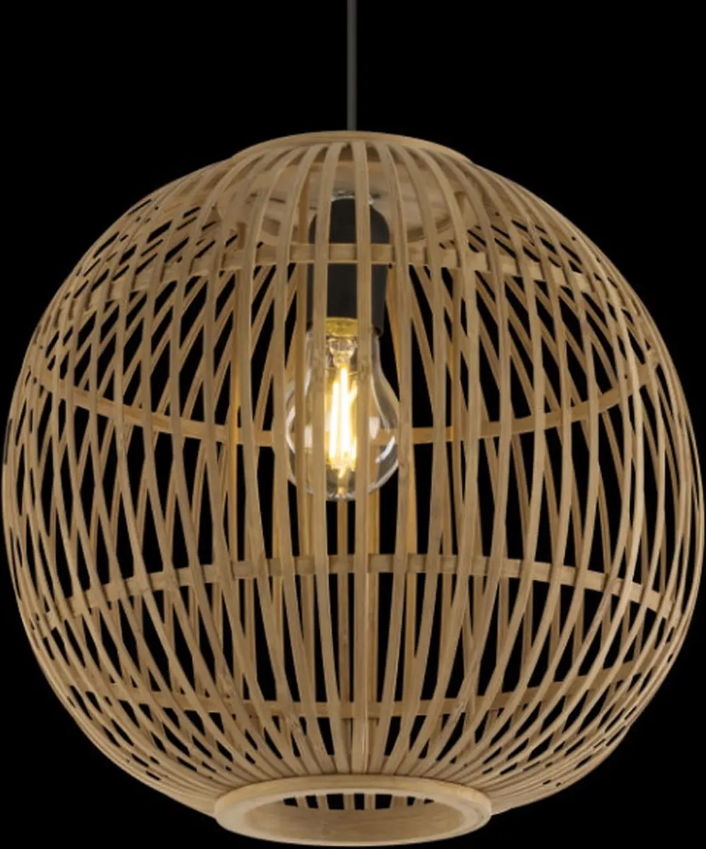 Globo Hildegard Hanglamp - Bruin Ø30cm - afbeelding 6 van 6