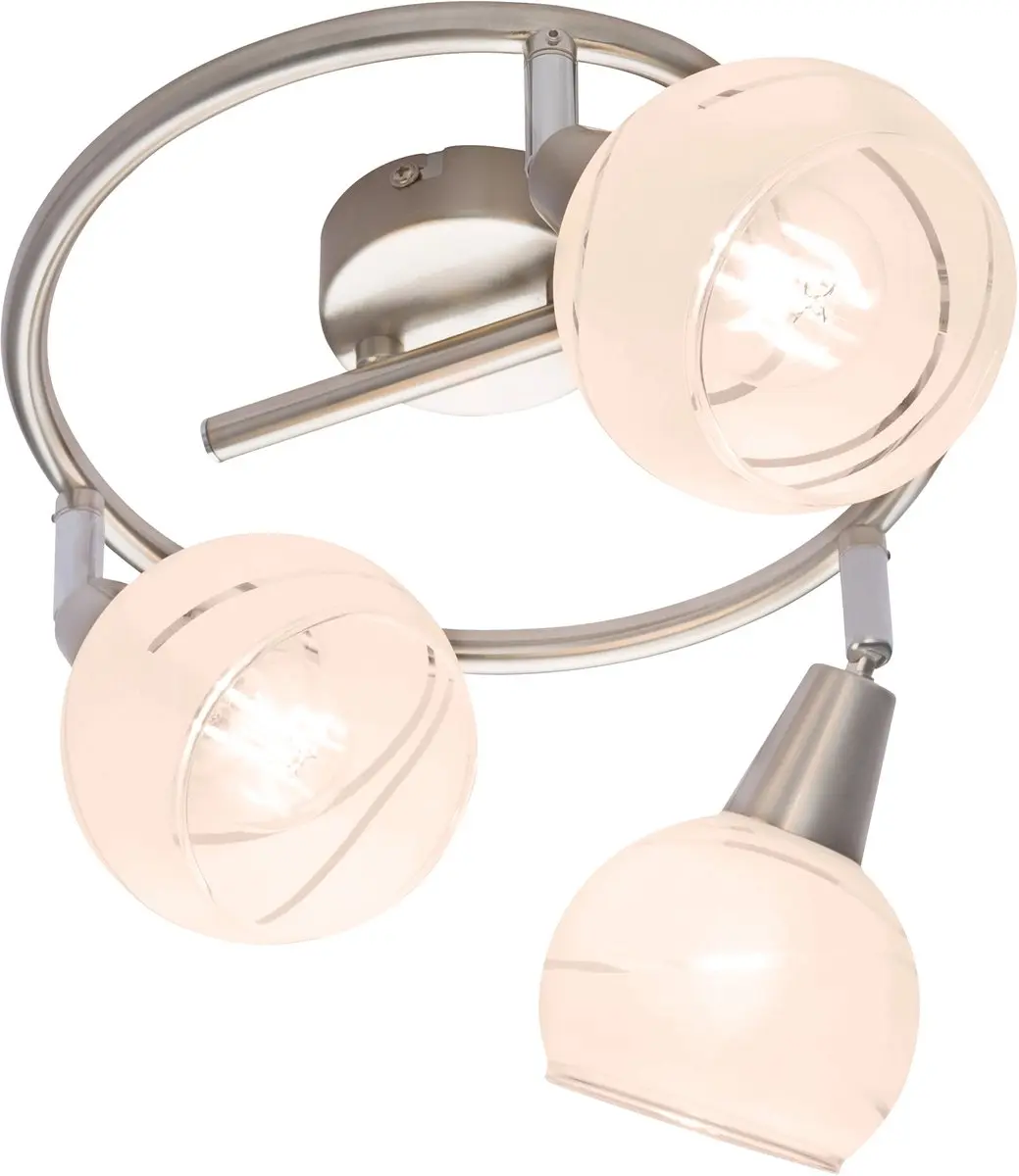 Globo Elliott Spot 3-delig Nikkel Ø25cm E14 LED
