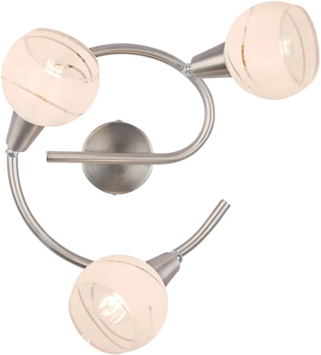 Globo Elliott Spot 3-delig Nikkel Ø25cm E14 LED