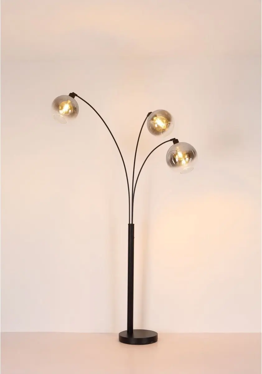 Globo Newcastle Hanglamp 3-lichts - 1800W - Zwart - Smoked