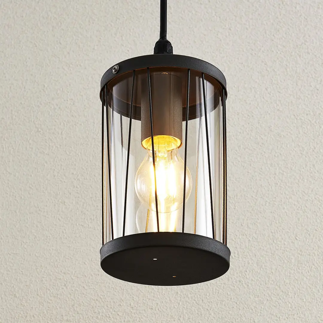 Lindby Hanglamp Buiten 1 Licht E27 40W - Donkergrijs