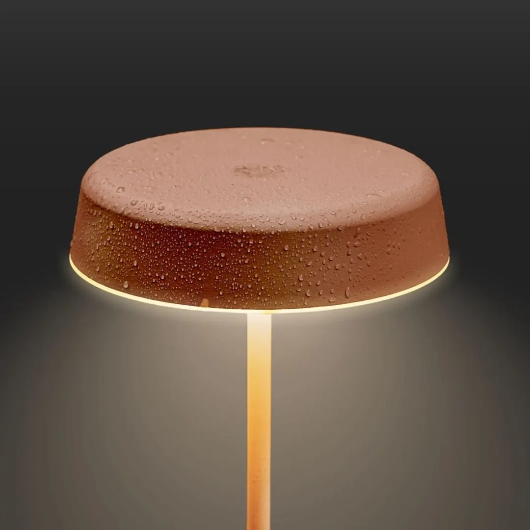 Briloner Pala Oplaadbare Tafellamp - Warm Wit 3W - Koffie Ø13x36,5cm