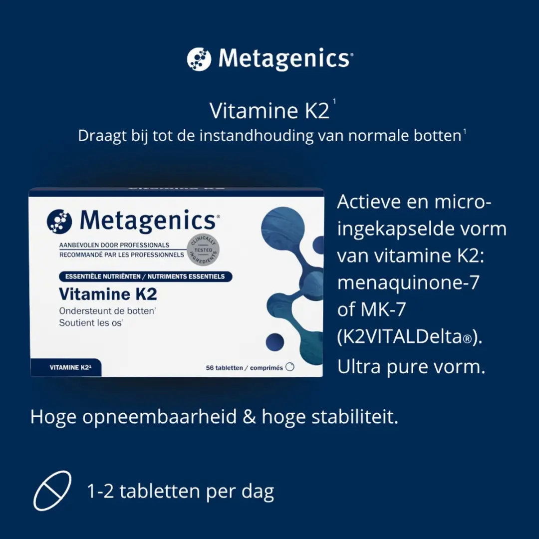 Metagenics Vitamine K2 56 tabletten