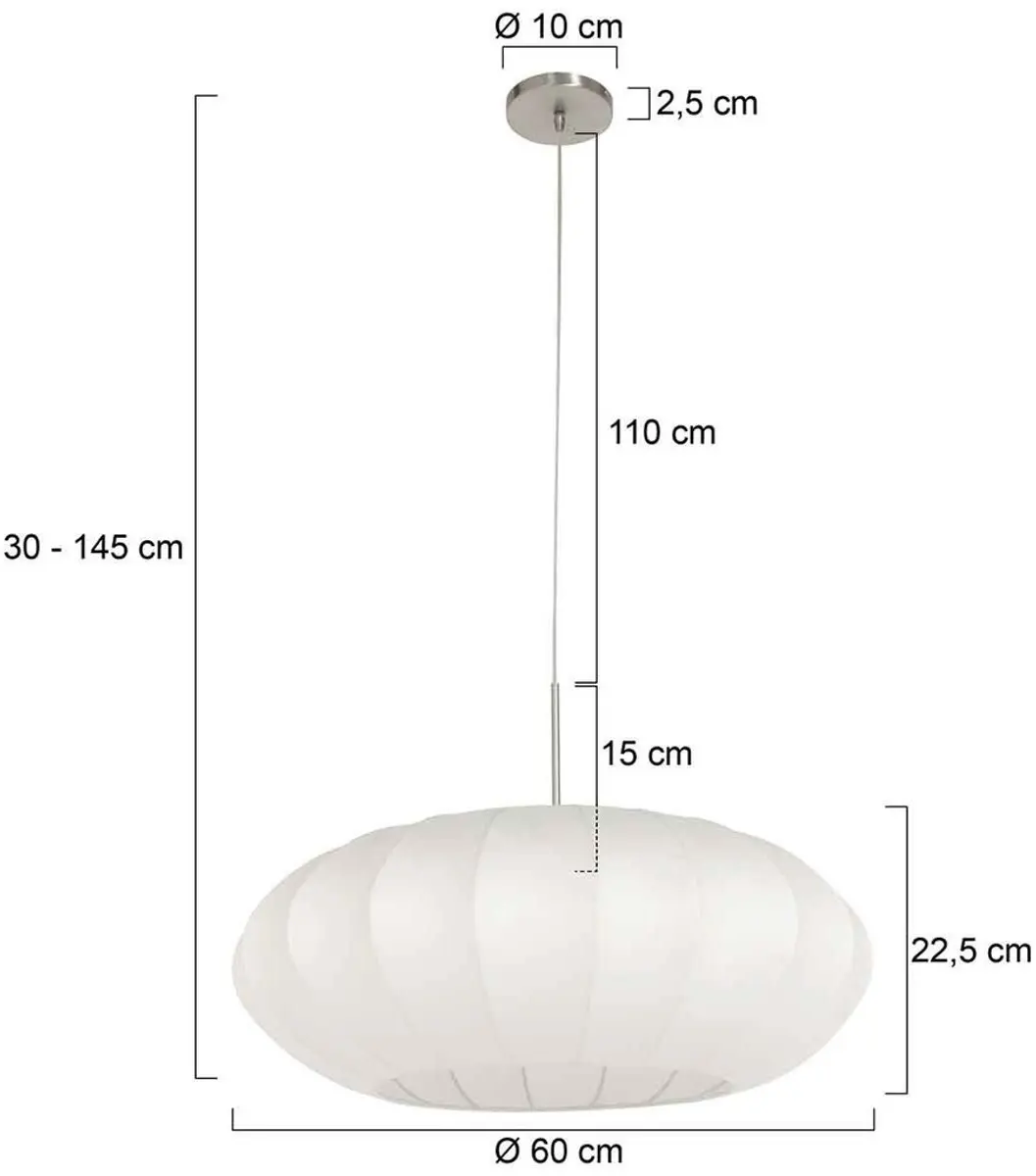 Steinhauer Luma-Nola 3808ST Hanglamp - Zilver - Ø60cm - afbeelding 6 van 6