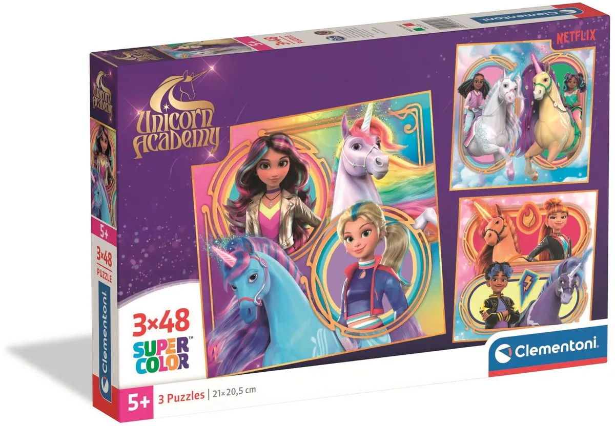 Clementoni Unicorn Academy Puzzel 144 Stuks - Multikleur