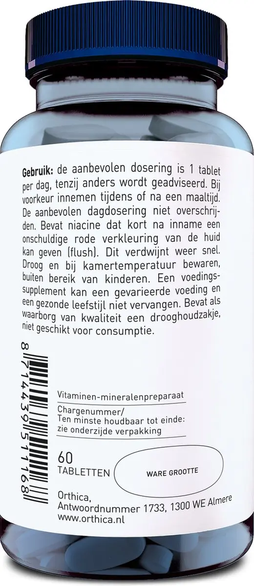 Orthica Hair Skin & Nail Kare Voedingssupplement 60 tabletten
