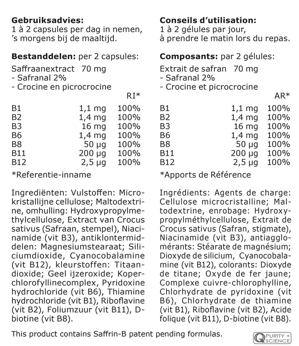Fytostar Saffratonine Voedingssupplement 60 Capsules