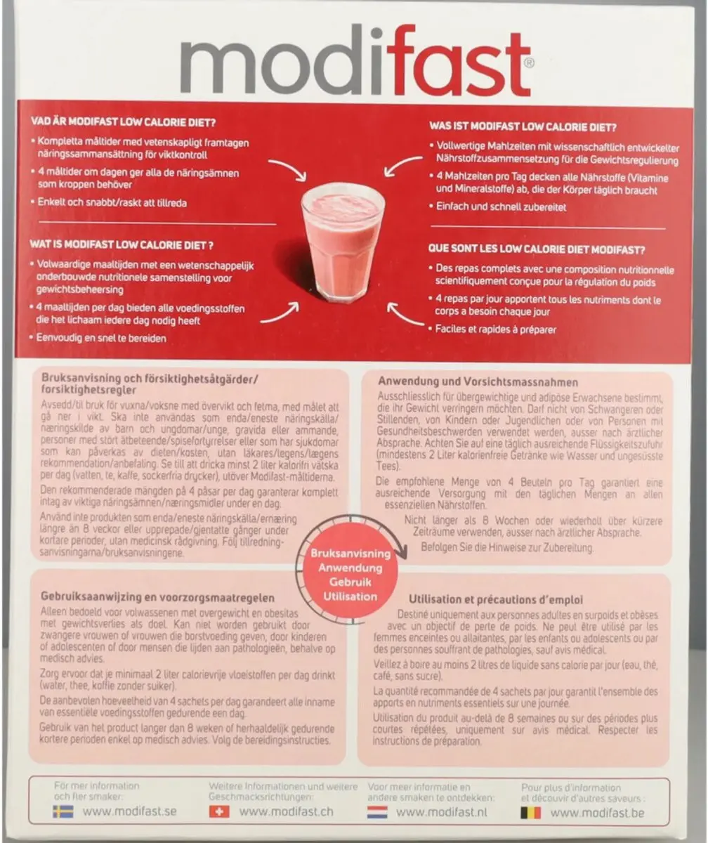 Modifast Weight Control Milkshake Framboos - 32g