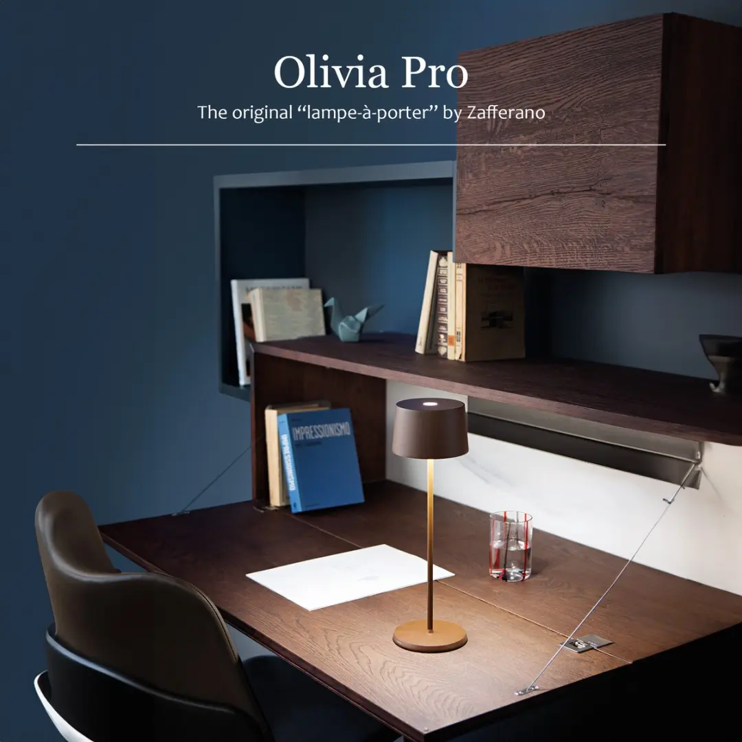 Zafferano Olivia Pro Tafellamp - Antraciet - IP65 - 3000K