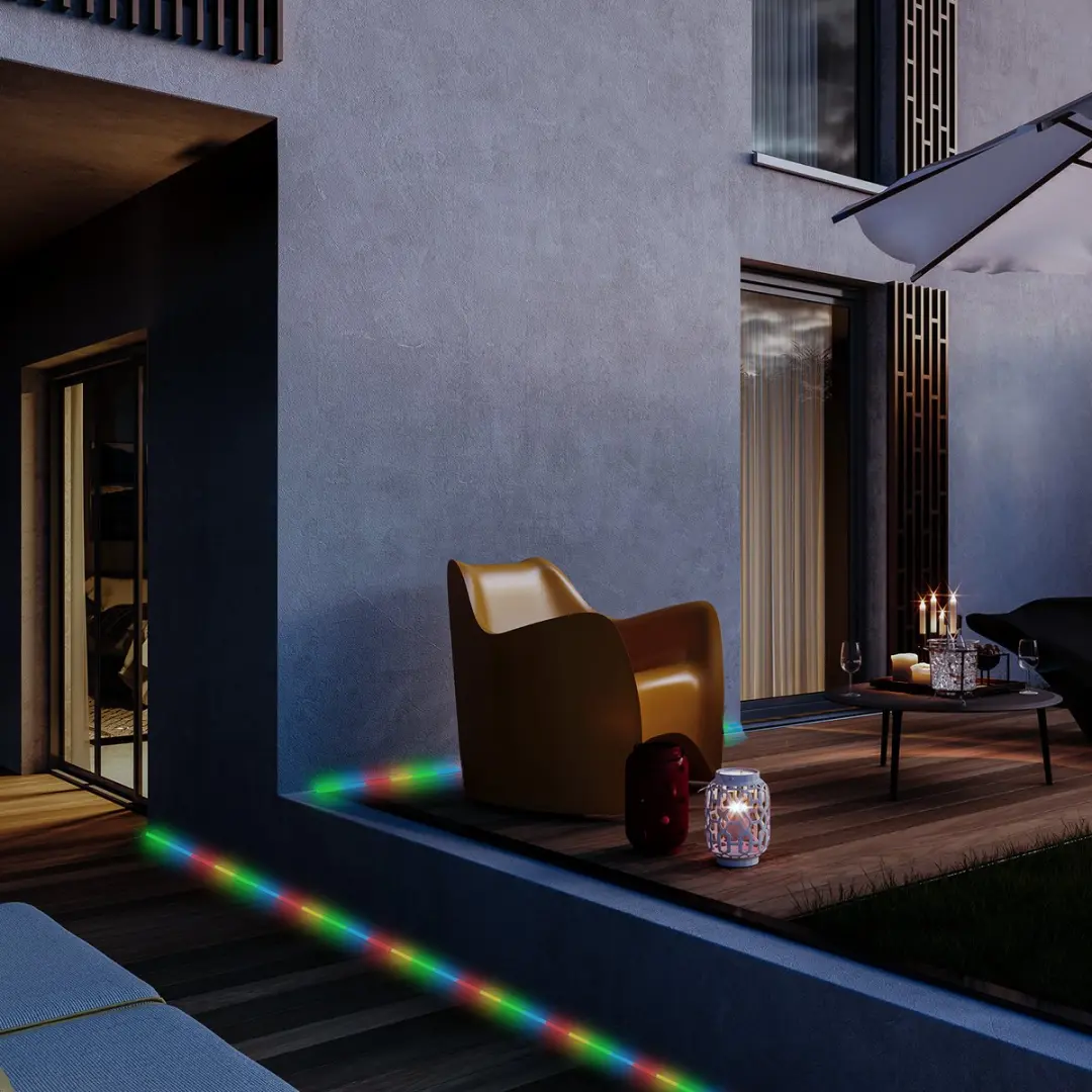 Briloner Solar LED-lint 10m - 100x RGB IP44