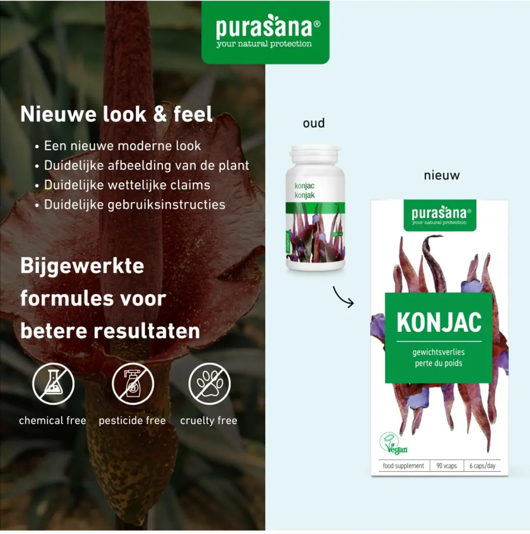 Purasana Konjak Extract 530mg - 90 Vegacapsules