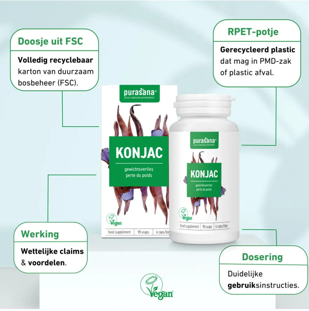 Purasana Konjak Extract 530mg - 90 Vegacapsules