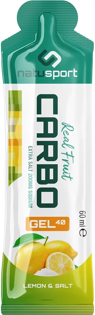 Natusport Real Fruit Carbo Gel Lemon & Salt - 12 Stuks