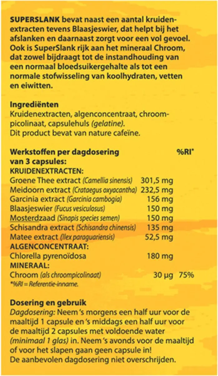 Bloem Superslank Voedingssupplement 100 Capsules