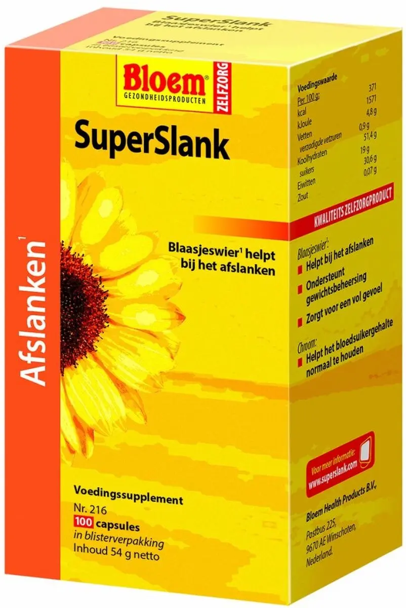 Bloem Superslank Voedingssupplement 100 Capsules