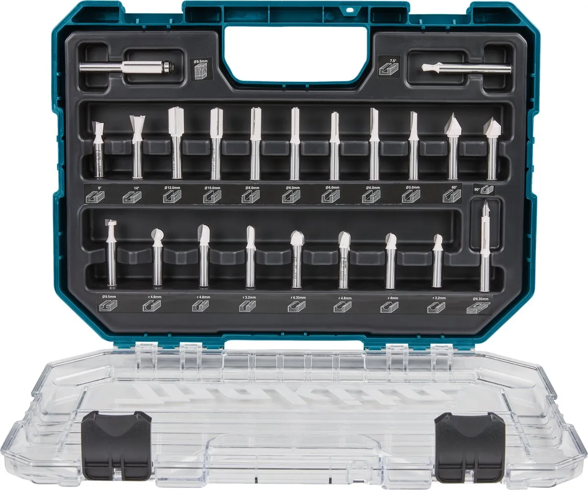 Makita D-74784 Frezenset 22-delig - 8mm