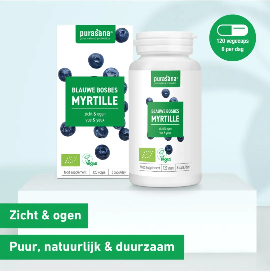 Purasana Blauwe Bosbes Bio Poeder - 120 Capsules